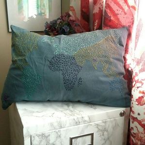 🔥IKEA Global Embroidered Lumbar Pillow - L…